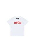 T-shirt girocollo con logo DSQ2