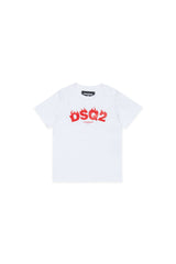 T-shirt girocollo con logo DSQ2