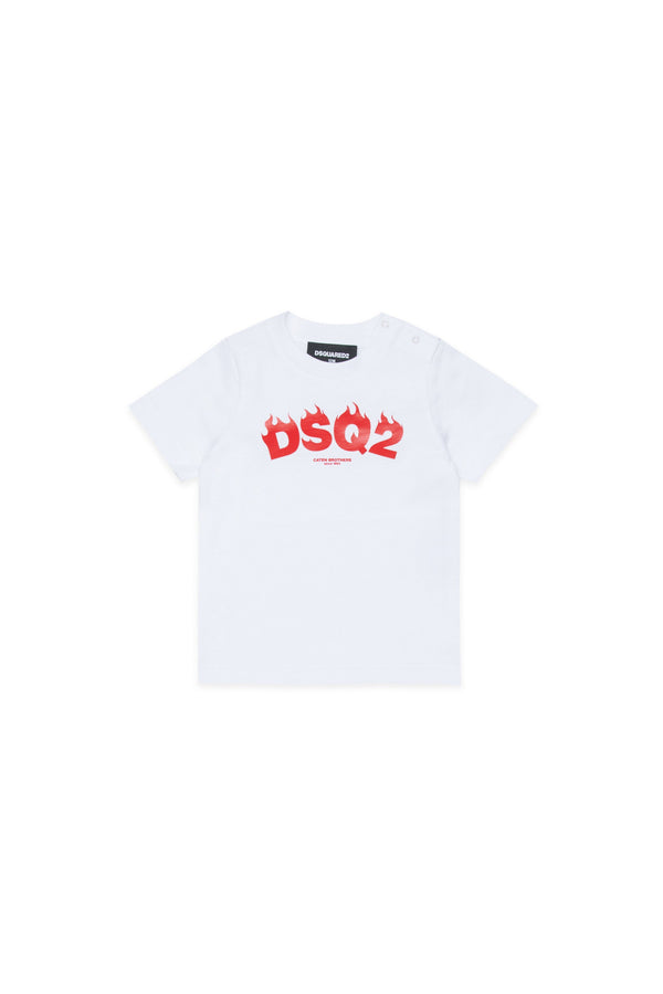 T-shirt girocollo con logo DSQ2