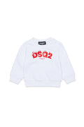 Felpa girocollo con logo DSQ2