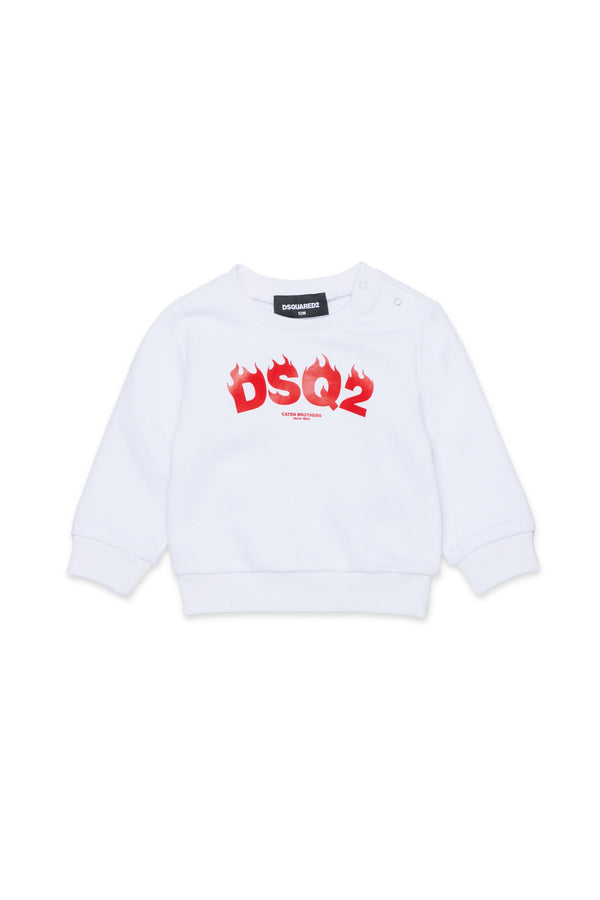 Felpa girocollo con logo DSQ2