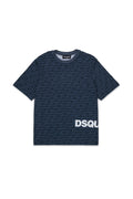 T-shirt con logo allover