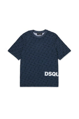 T-shirt con logo allover