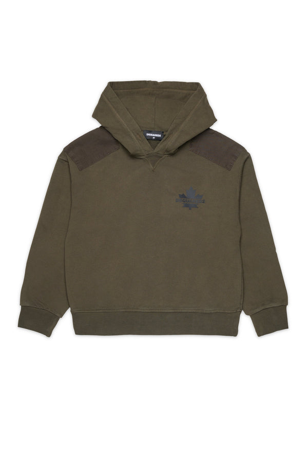 Felpa con cappuccio e logo
