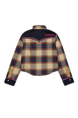 Camicia a quadri con logo