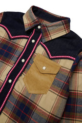 Camicia a quadri con logo