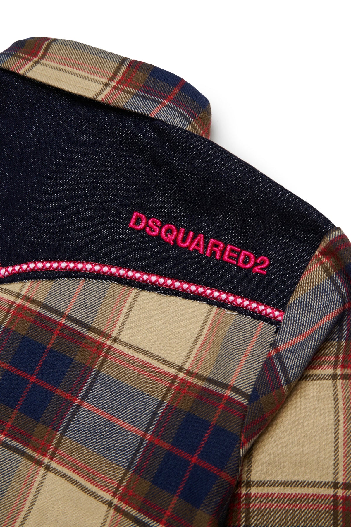 Camicia a quadri con logo