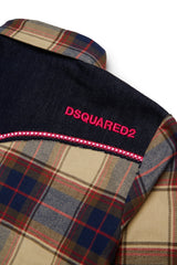 Camicia a quadri con logo