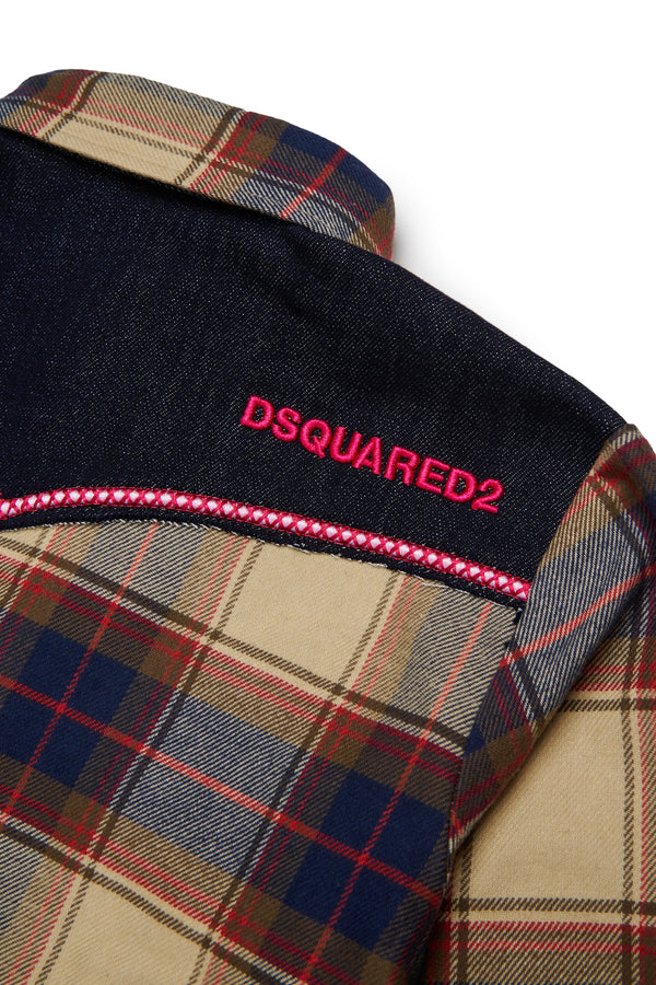 Camicia a quadri con logo