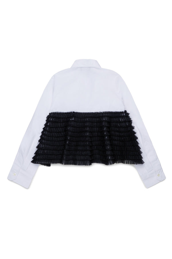 Camicia manica lunga con balze