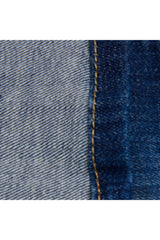 Gonna mini in denim con risvolto