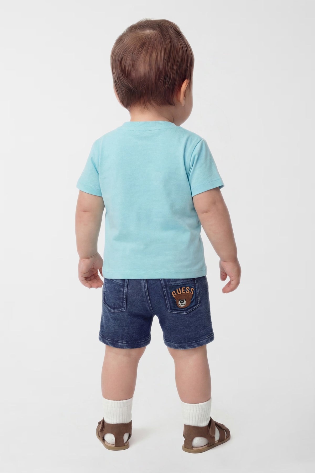 Set T-shirt e shorts in denim