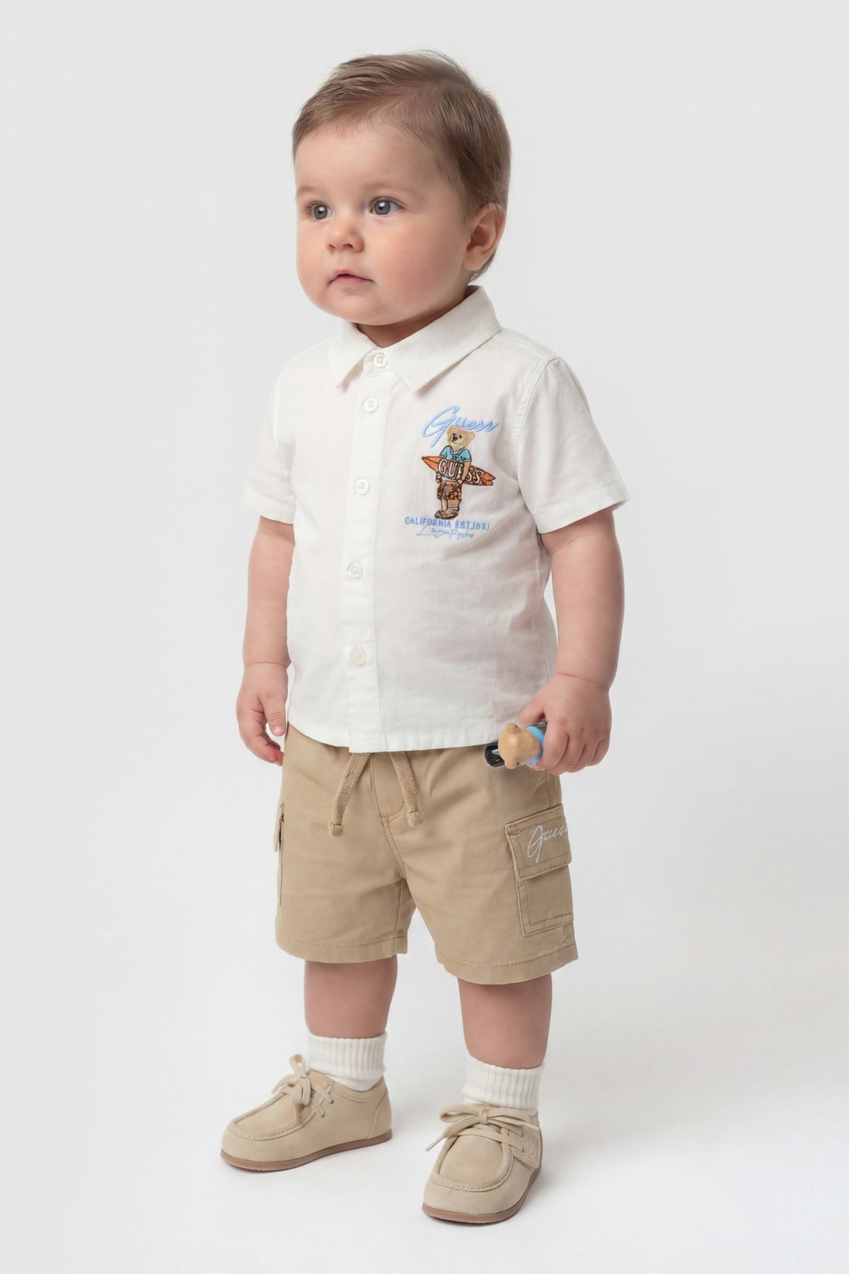 Set camicia e pantaloncini in popeline