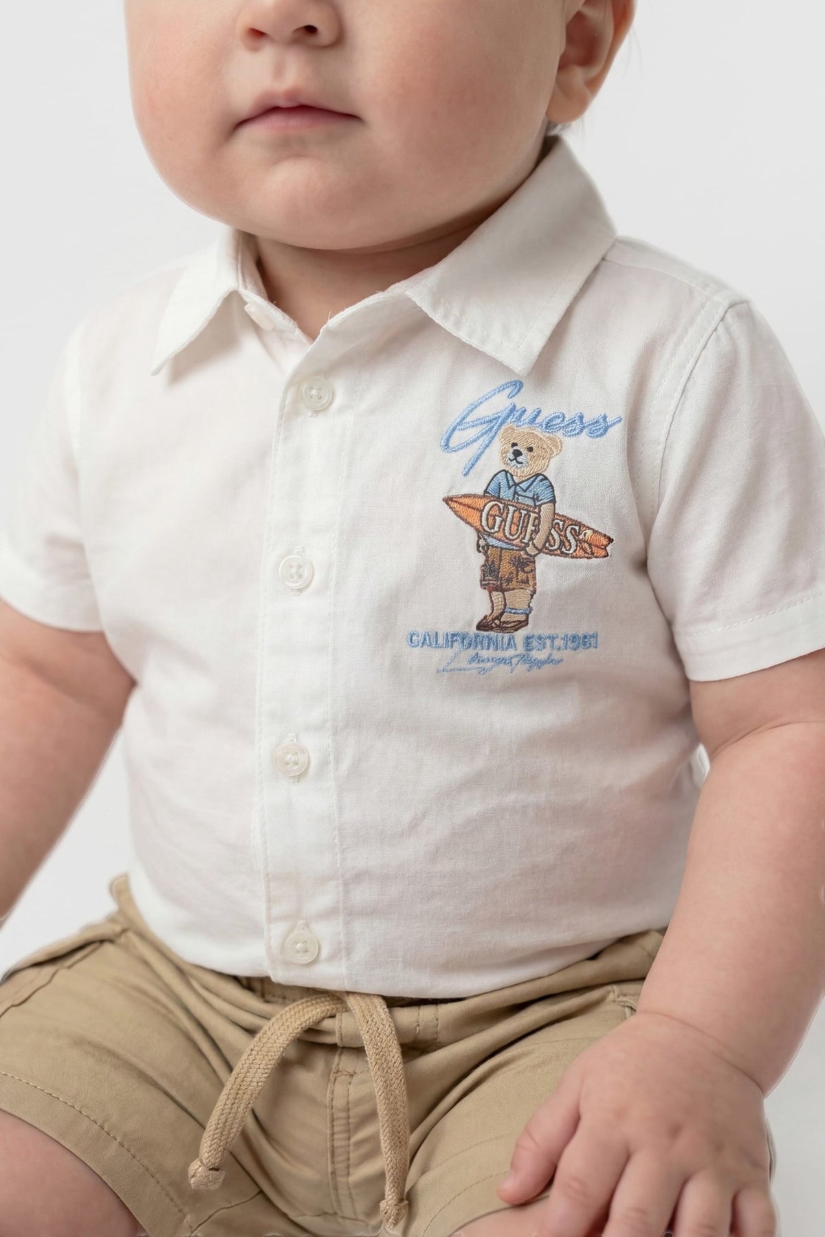 Set camicia e pantaloncini in popeline