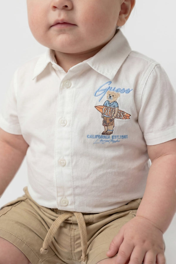 Set camicia e pantaloncini in popeline