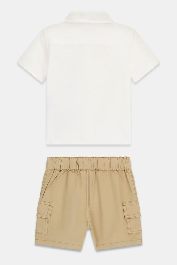 Set camicia e pantaloncini in popeline