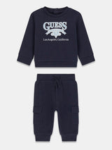 Set felpa e pantaloni con logo stampato