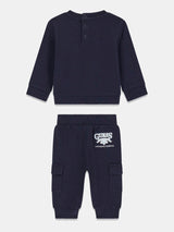 Set felpa e pantaloni con logo stampato