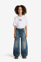 Jeans relaxed fit con lavaggio blu medio - D-Argjx