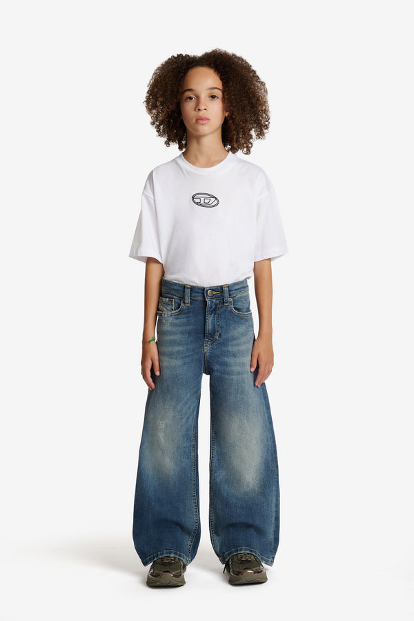 Jeans relaxed fit con lavaggio blu medio - D-Argjx