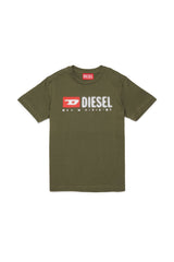 T-shirt in jersey con logo Diesel Denim Division