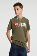 T-shirt in jersey con logo Diesel Denim Division