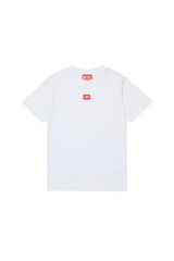 T-shirt in jersey con patch D rossa