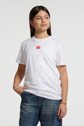 T-shirt in jersey con patch D rossa