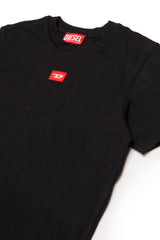 T-shirt in jersey con patch D rossa