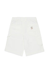 Shorts in denim bianco con logo - D-Bart