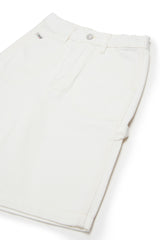 Shorts in denim bianco con logo - D-Bart