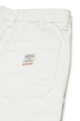 Shorts in denim bianco con logo - D-Bart