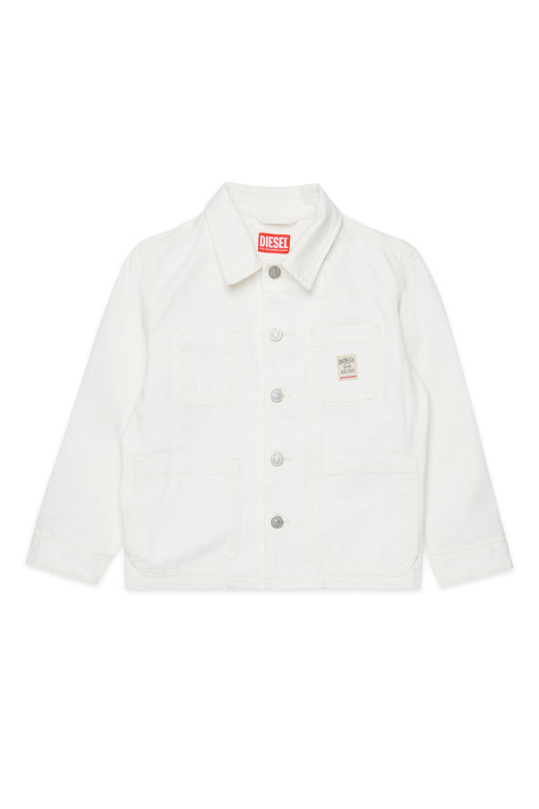 Giacca denim con logo