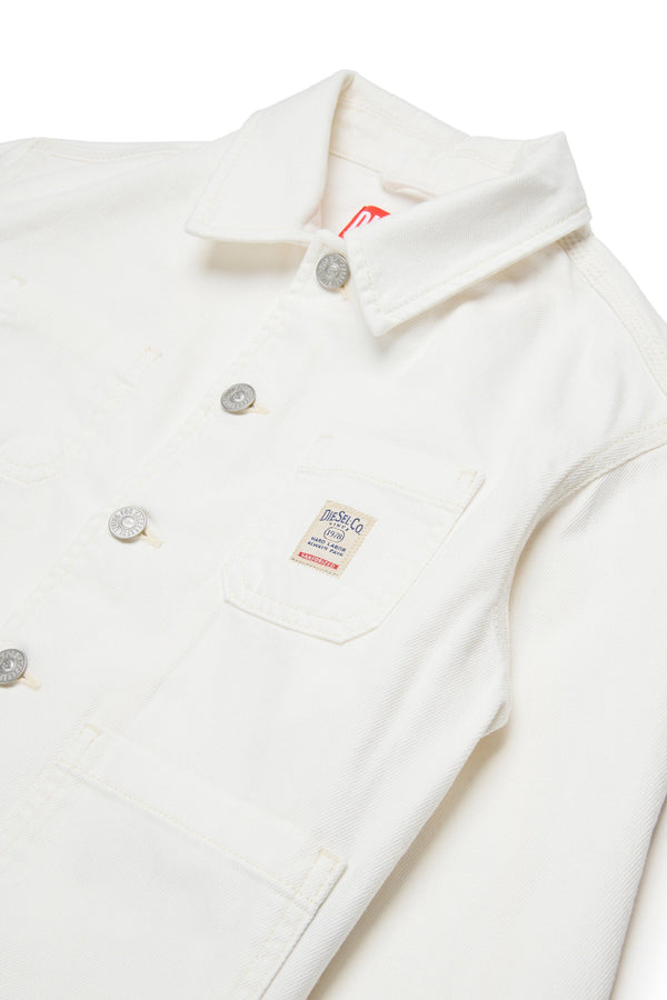 Giacca denim con logo