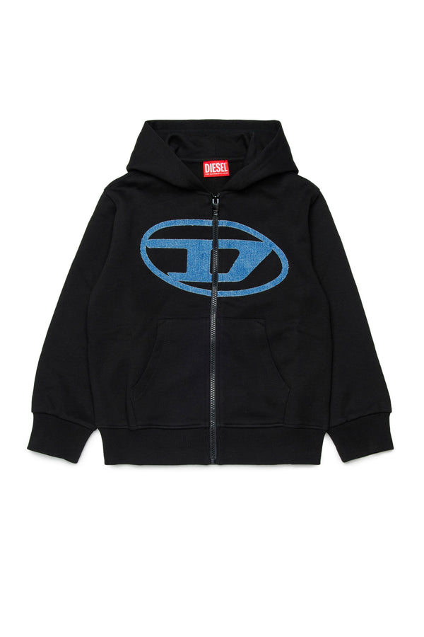 Felpa con cappuccio con maxi logo