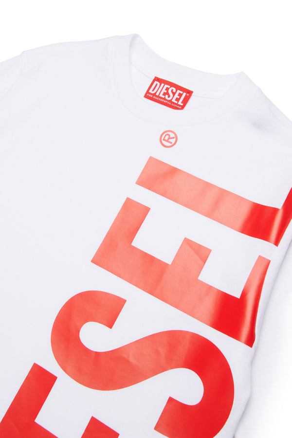 T-shirt con logo verticale