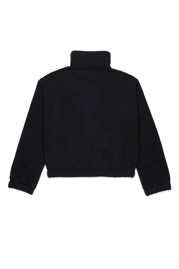 Felpa con zip e logo