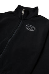 Felpa con zip e logo