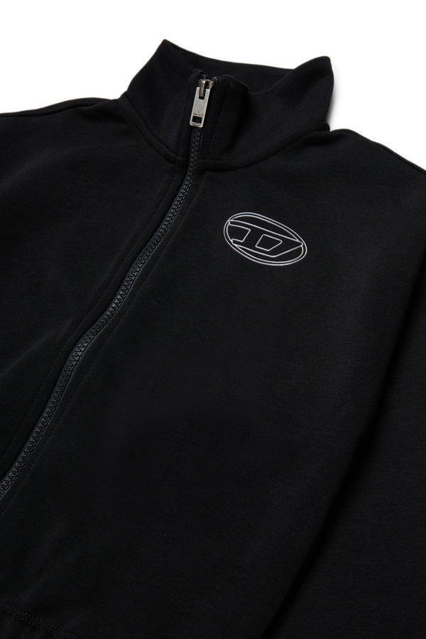 Felpa con zip e logo