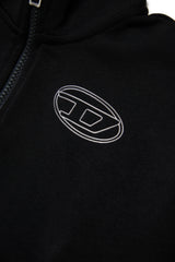 Felpa con zip e logo