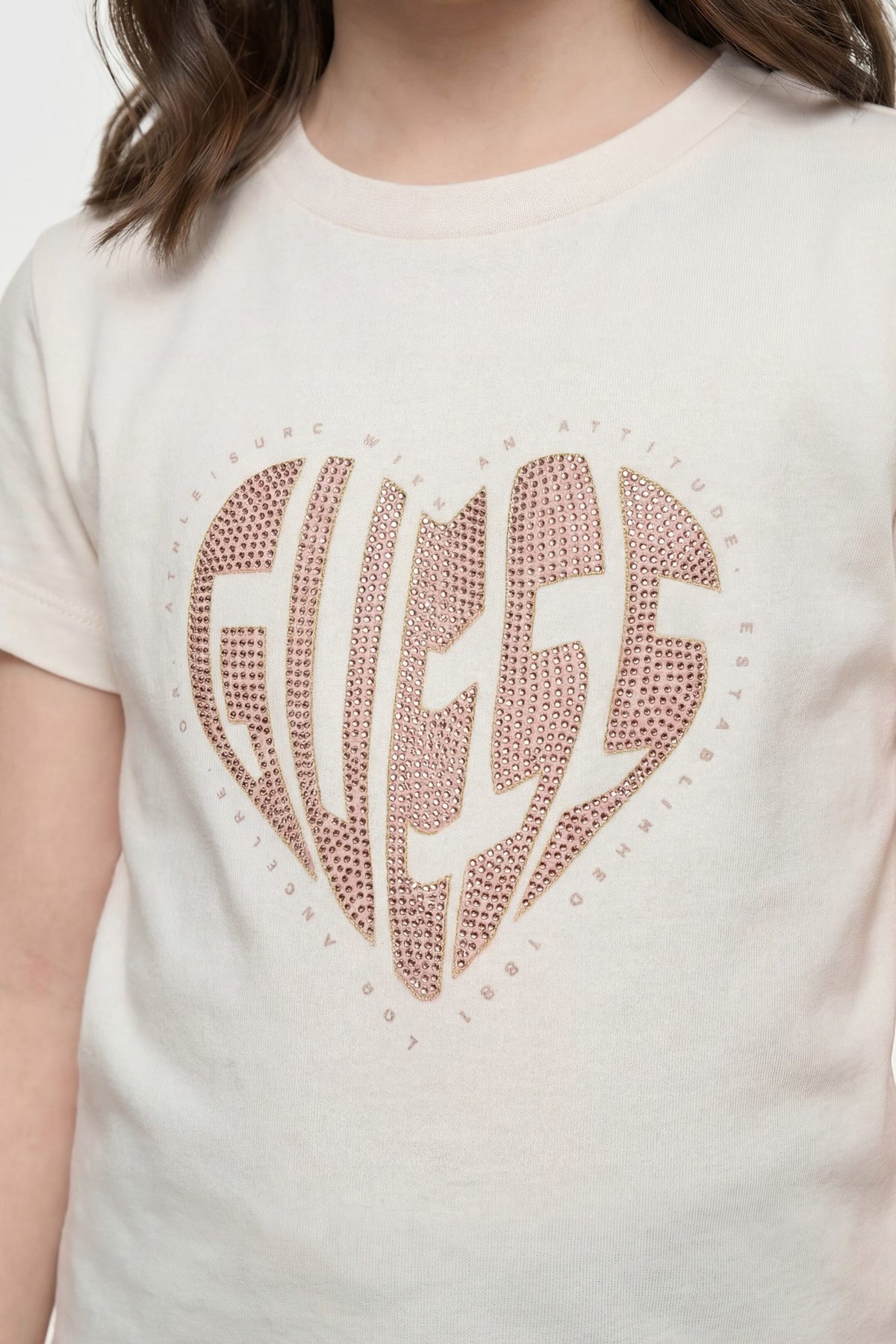 T-shirt logo con strass