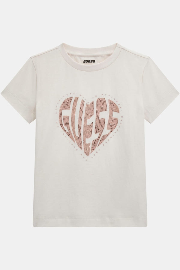 T-shirt logo con strass