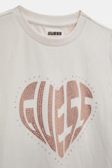 T-shirt logo con strass