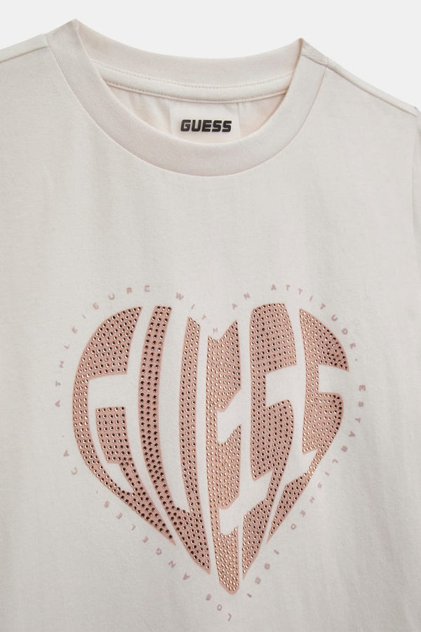 T-shirt logo con strass