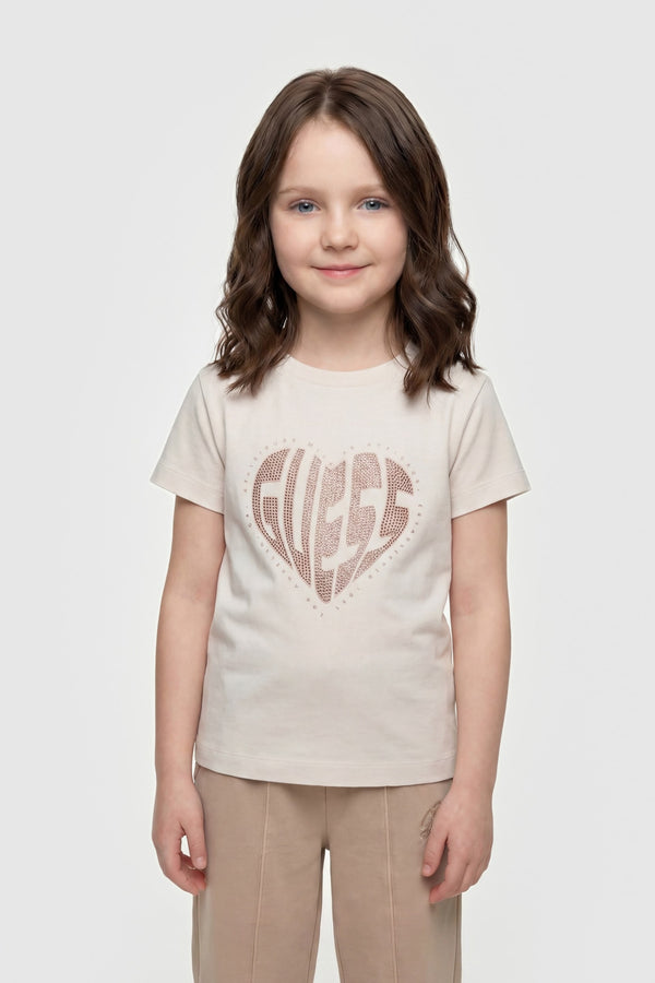 T-shirt logo con strass