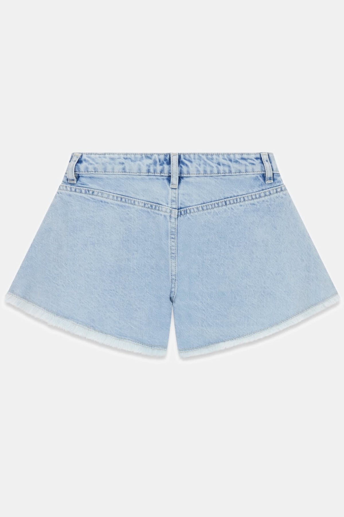 Shorts in denim con strass