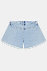 Shorts in denim con strass