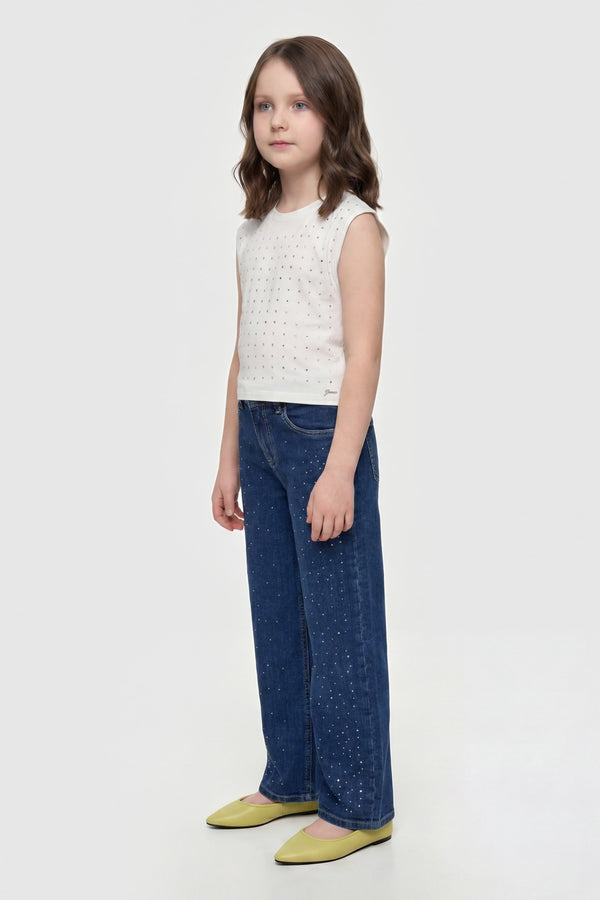 Jeans con strass