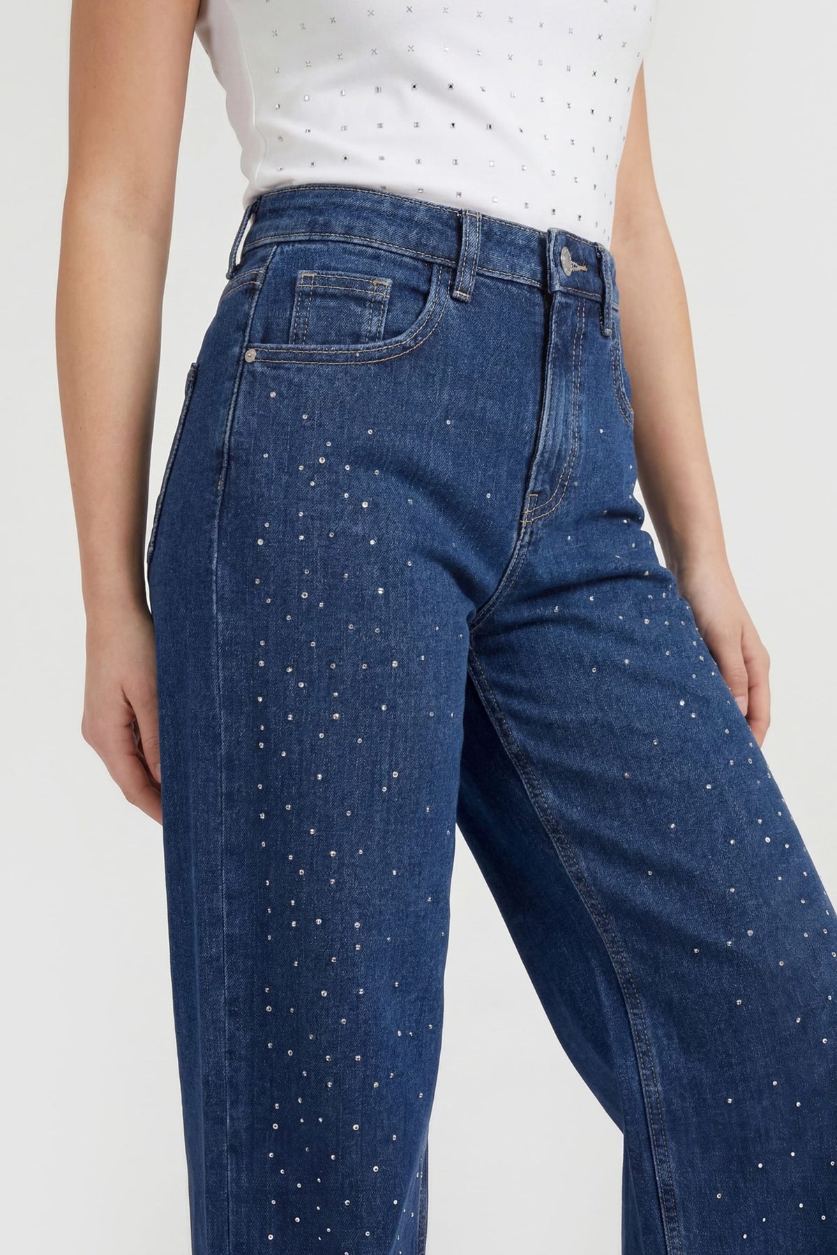 Jeans con strass