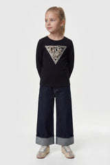 T-shirt logo con paillettes